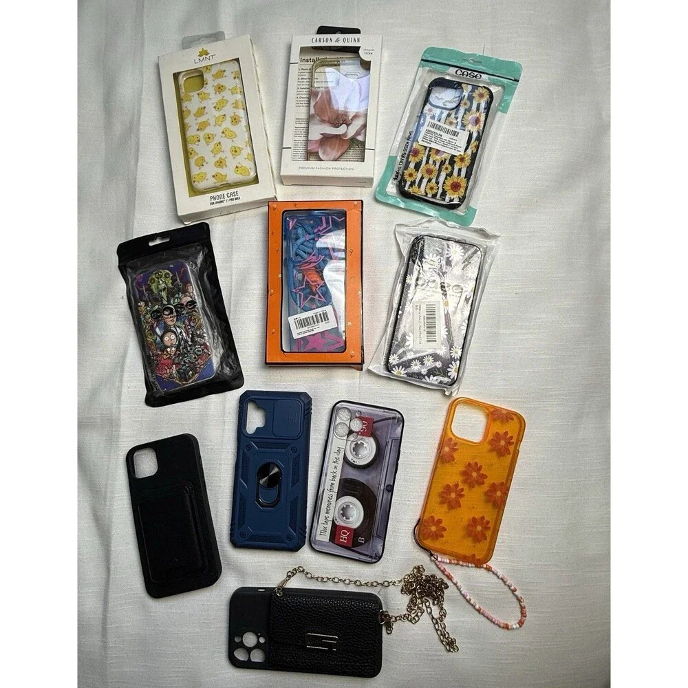Mixed Lot Of 11 Cell Phone Cases New And Preowned